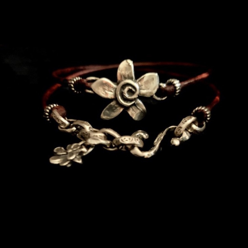 BNWOT I just finished making this wrap leather sterling silver bracelet